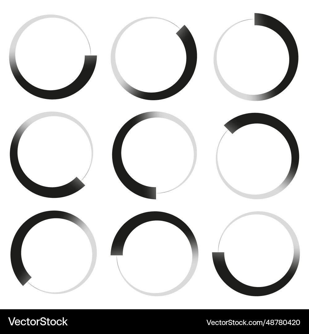 Preloader buffer shape progress steps phases Preloader buffer shape progress steps phases vector image