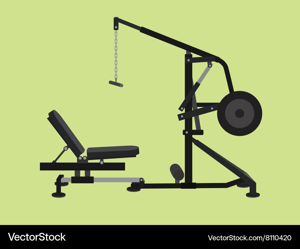 Pull down machine isolated with green background Vector Image