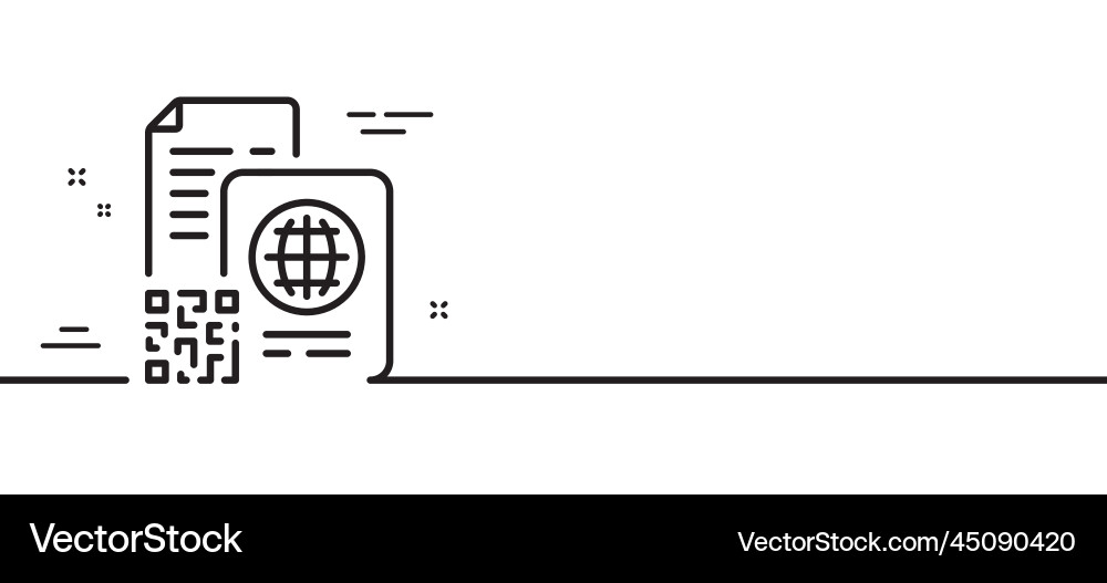 Qr code line icon scan barcode sign Qr code line icon scan barcode sign vector image