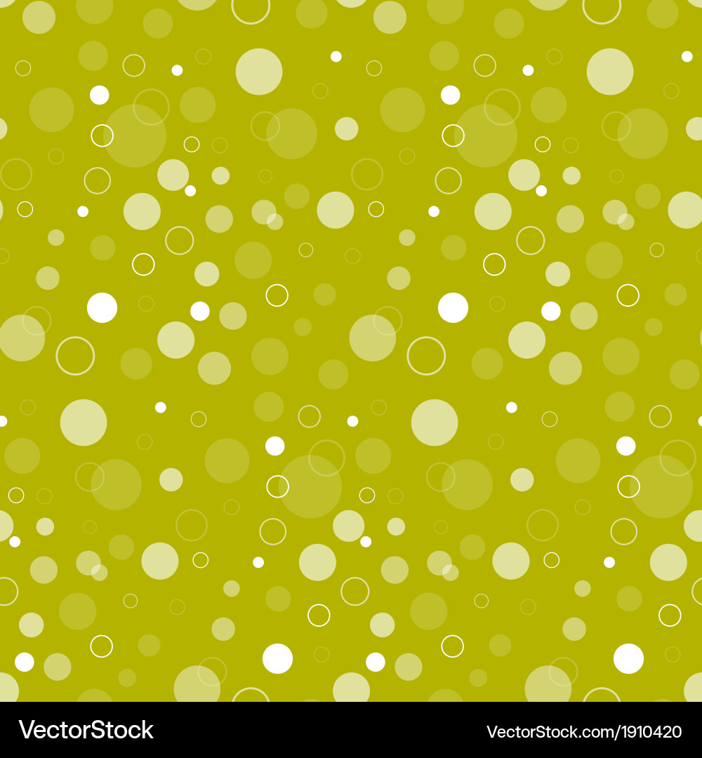 Seamless abstract circle green pattern vector image