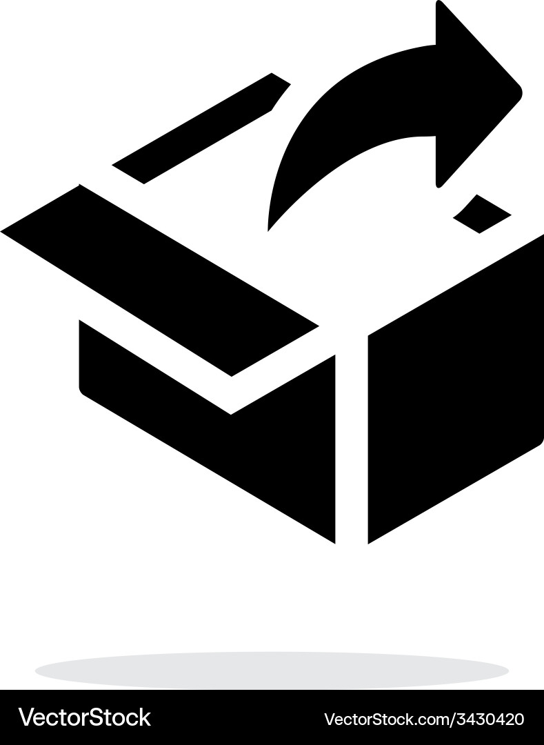 Share from box simple icon on white background Vector Image