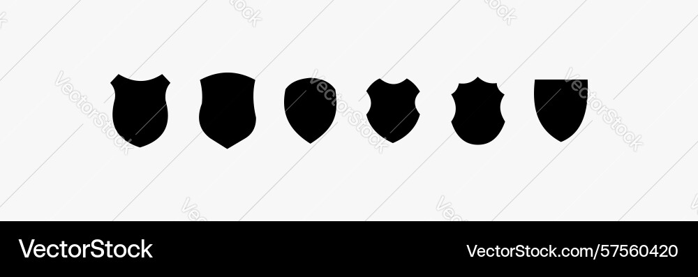 Shield icons with checkmarks representing security Shield icons with checkmarks representing security vector image