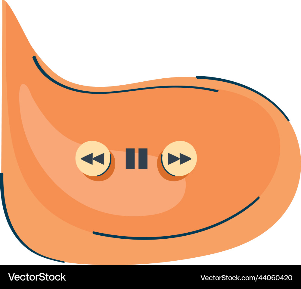 Speech bubble with sound buttons Vector Image