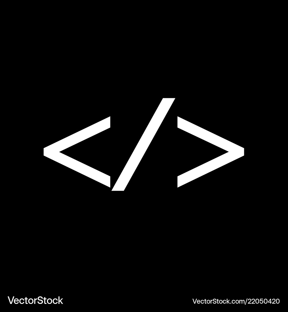 Sprache html-Icon für Code Design Vektorbild
