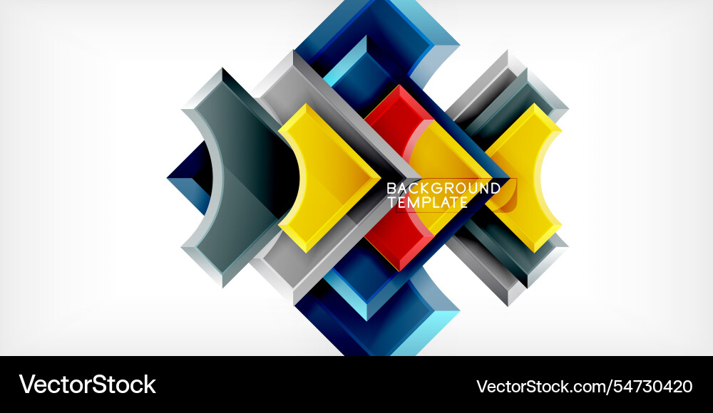 Square arrow shapes with round elements Vector Image