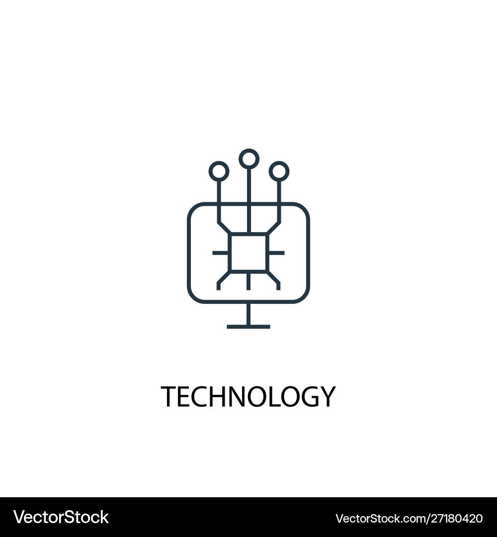 Technology concept line icon simple element vector image