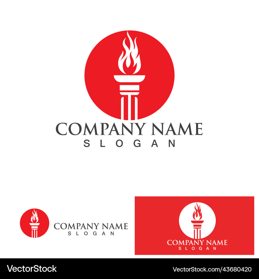 Torch icon design template Vector Image