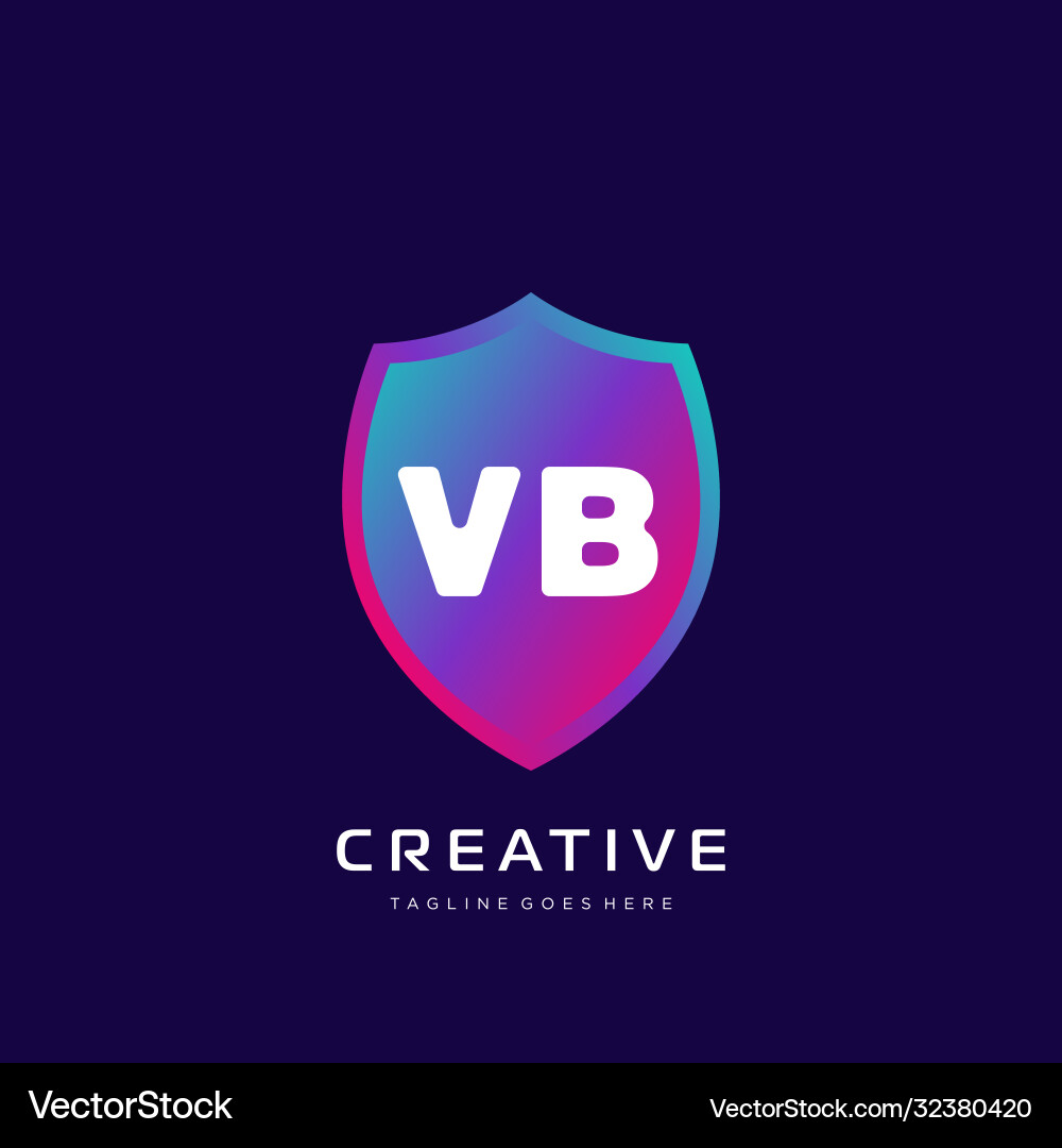 Vb initial logo with colorful template Vb initial logo with colorful template Vector Image