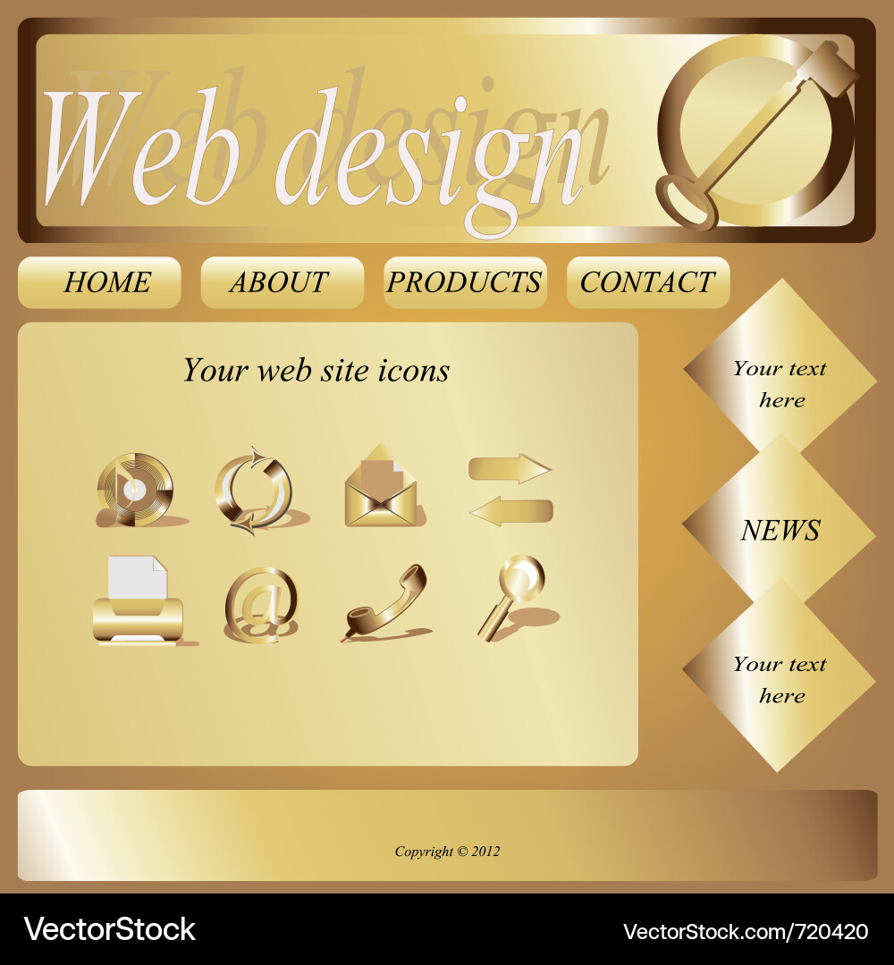 Website design template Vector Image