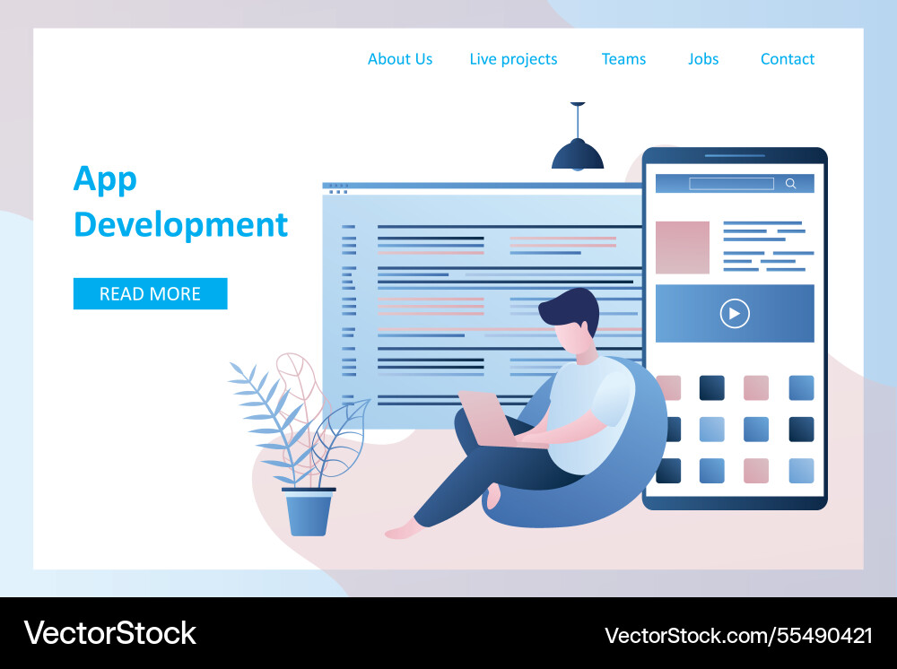 Backend und Frontend Web-Entwicklergroßes Smartphone Backend und Frontend Web-Entwicklergroßes Smartphone vektorbild