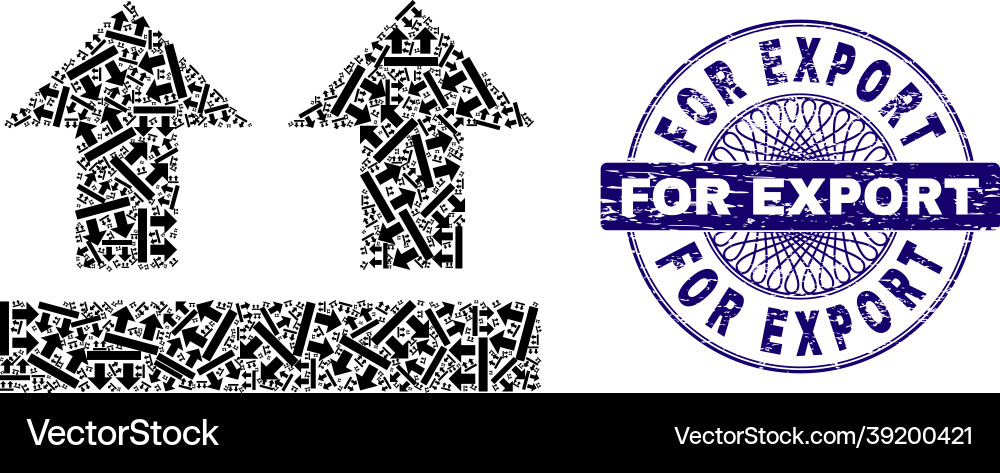 Bring up recursion composition of icons vector image