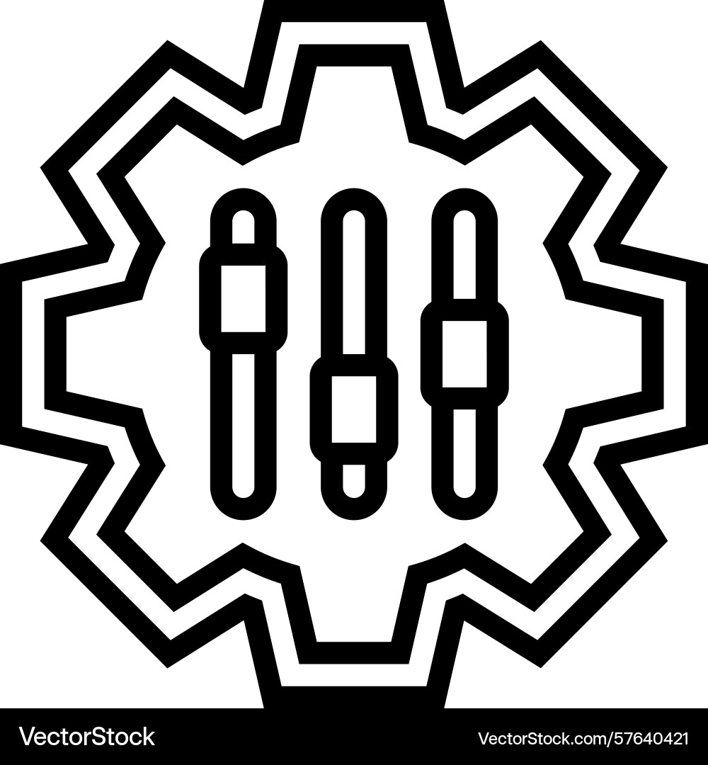 Customizable features line icon Vector Image