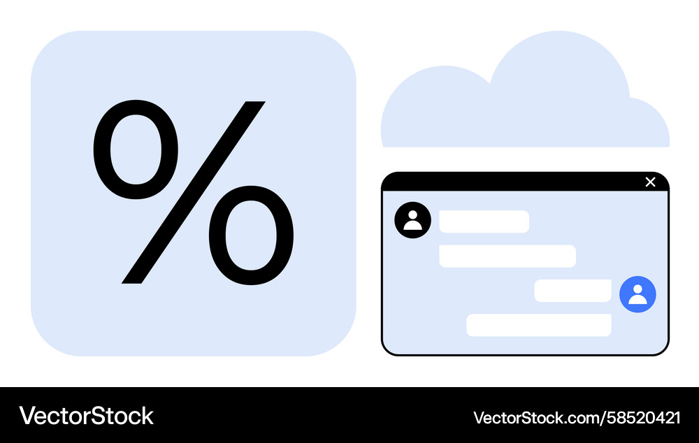 Data Analytics Cloud Interface Vector Image