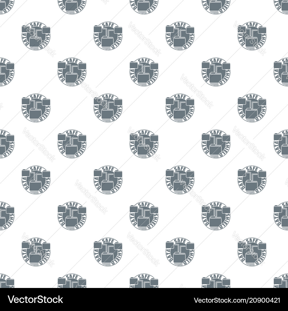 Data save shield pattern seamless Data save shield pattern seamless vector image