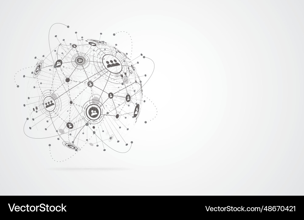 Global network connection world map point Global network connection world map point Vector Image