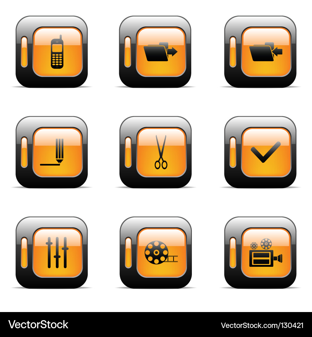 Modern Web Icon Set vector image