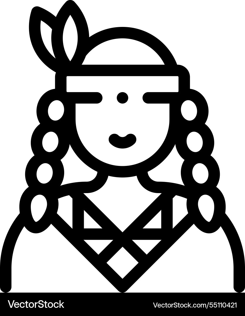 Native icon thin linear style design isolated Native icon thin linear style design isolated vector image