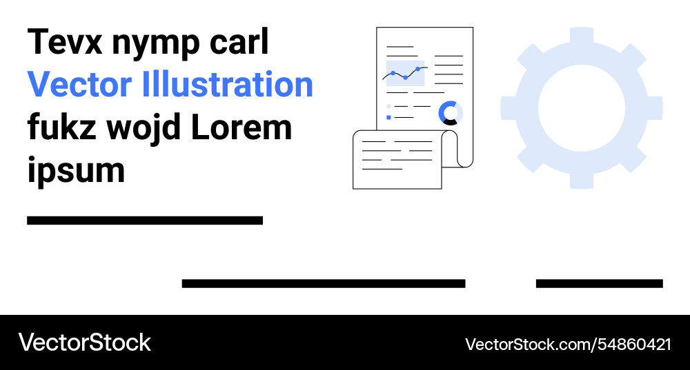 Professional data analysis document with gear Vector Image