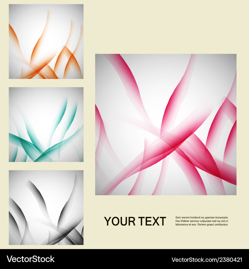 Set of abstract line background eps10 vector image
