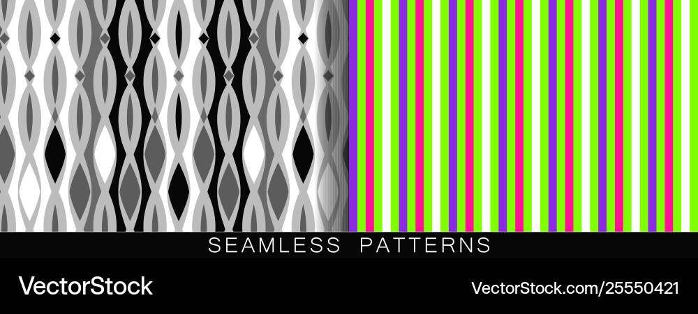 Set seamless patterns endless textures Vector Image