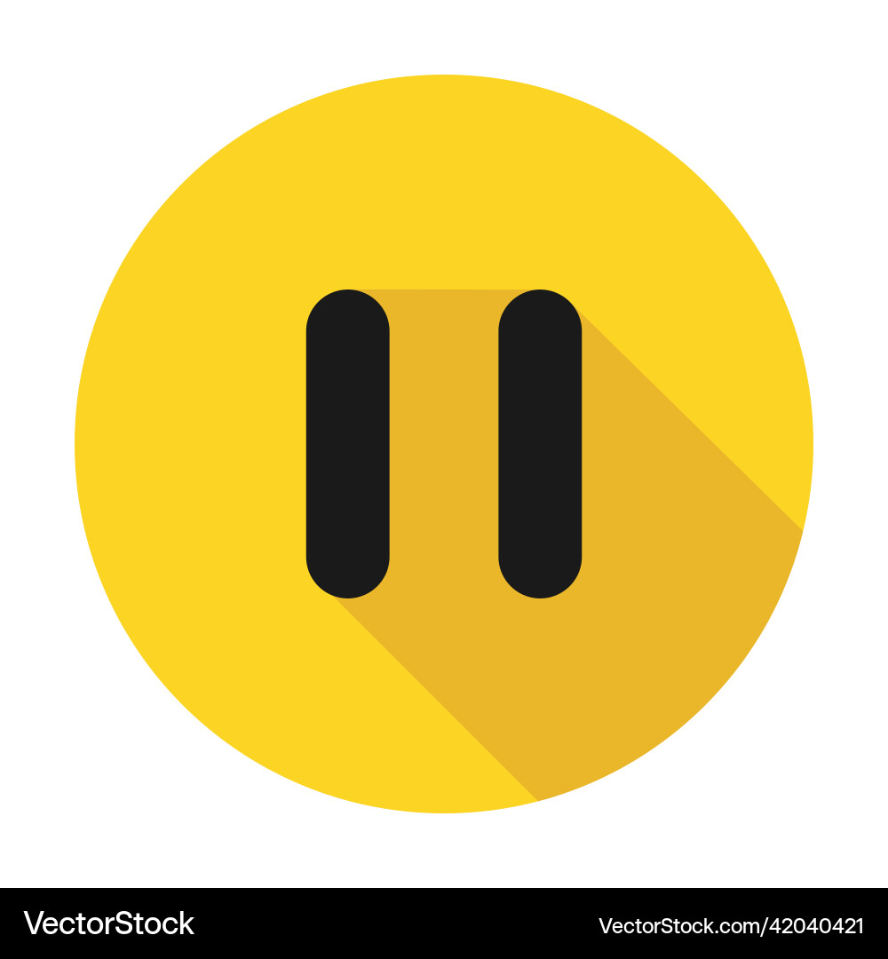 Stop and pause icon interface media button vector image