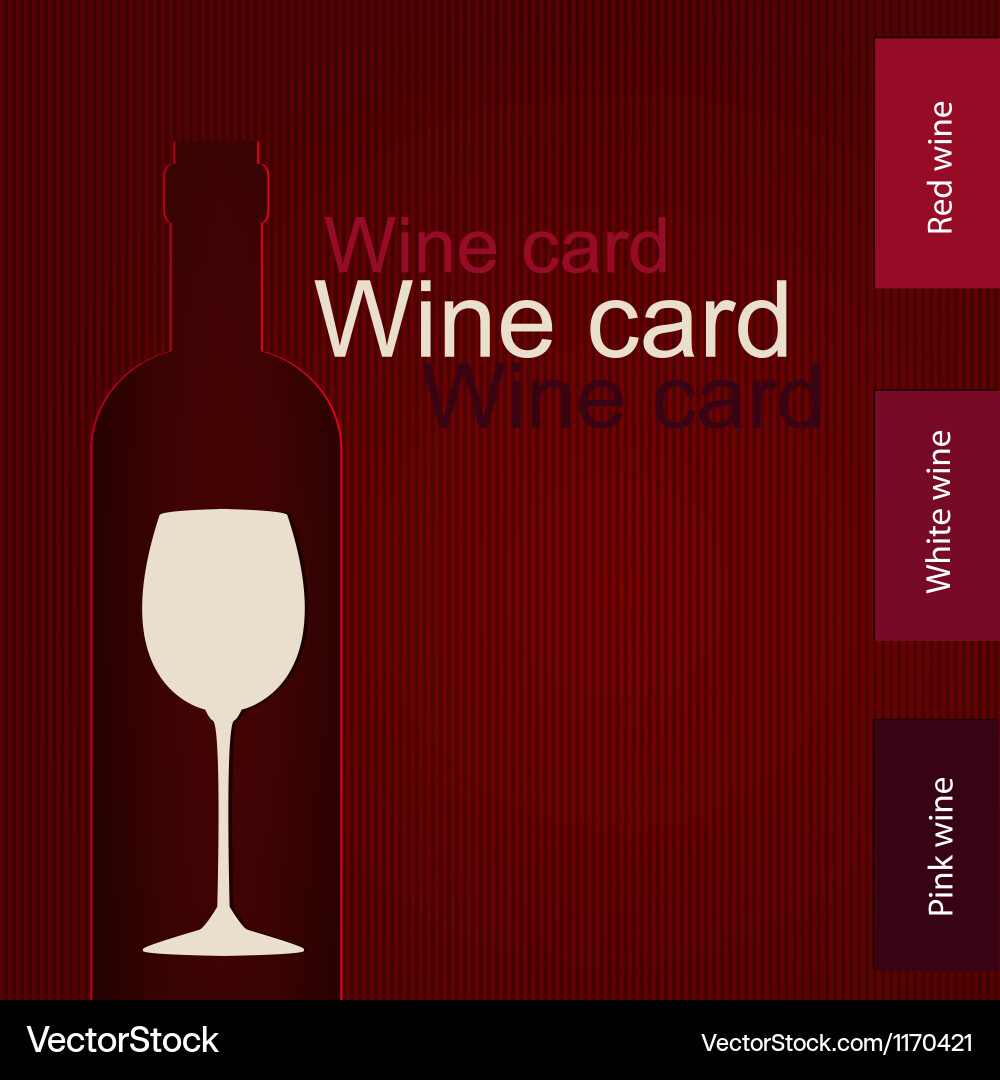 Template of a wine card Vector Image