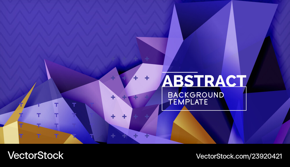 Triangular 3d geometric shapes background Vector Image