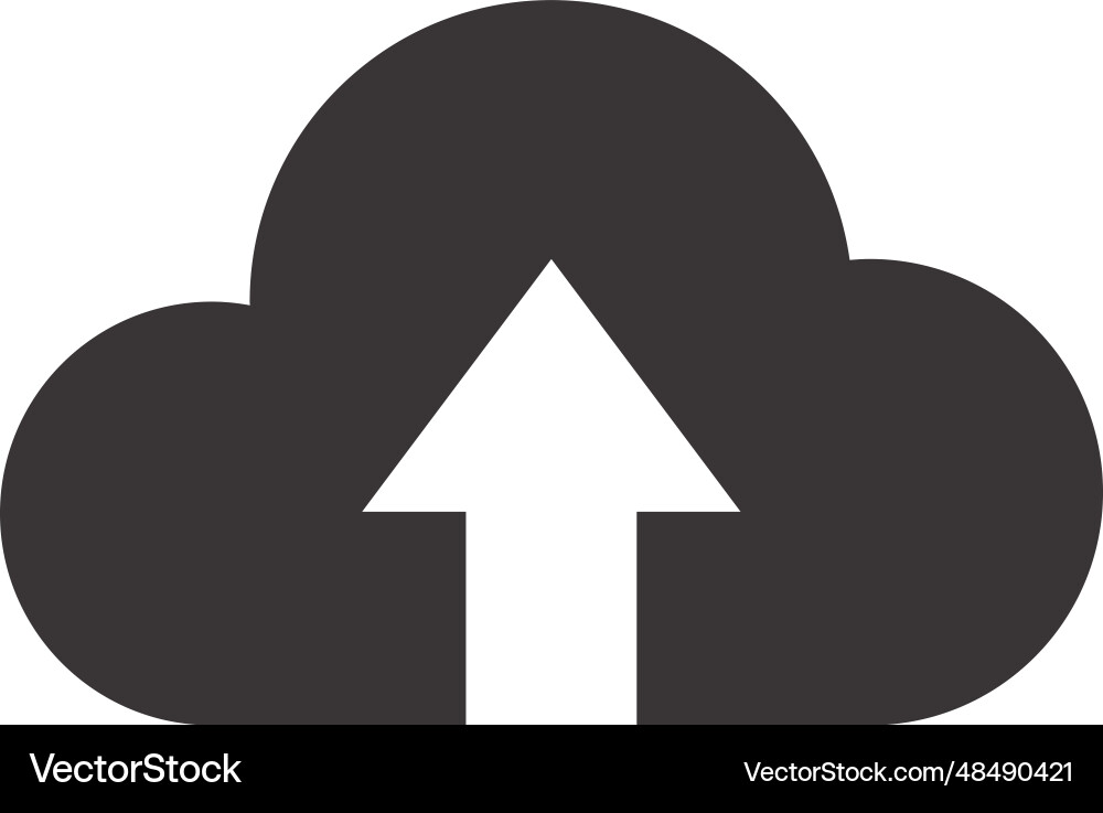 Upload symbol cloud storage with up arrow icon Vector Image