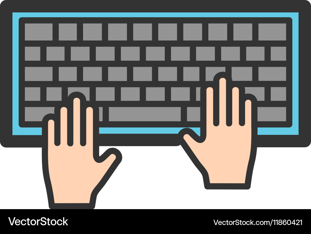 Using keyboard vector image