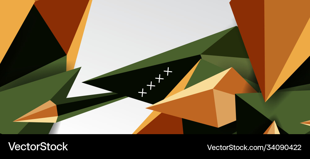 3d low poly abstract shape background Vector Image