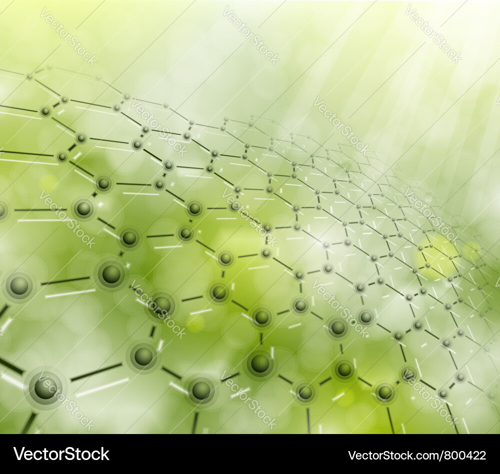 Abstract molecular background Royalty Free Vector Image