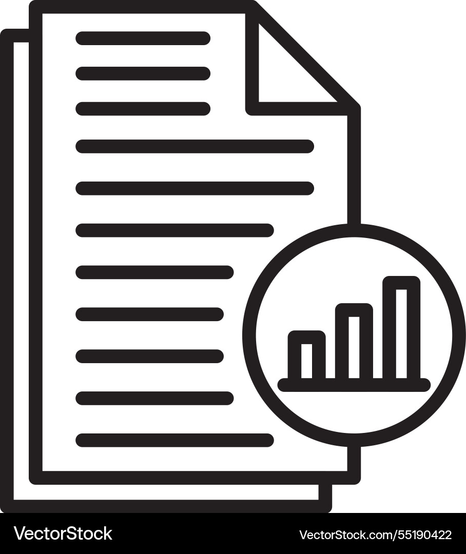 Analysis file line icon design vector image