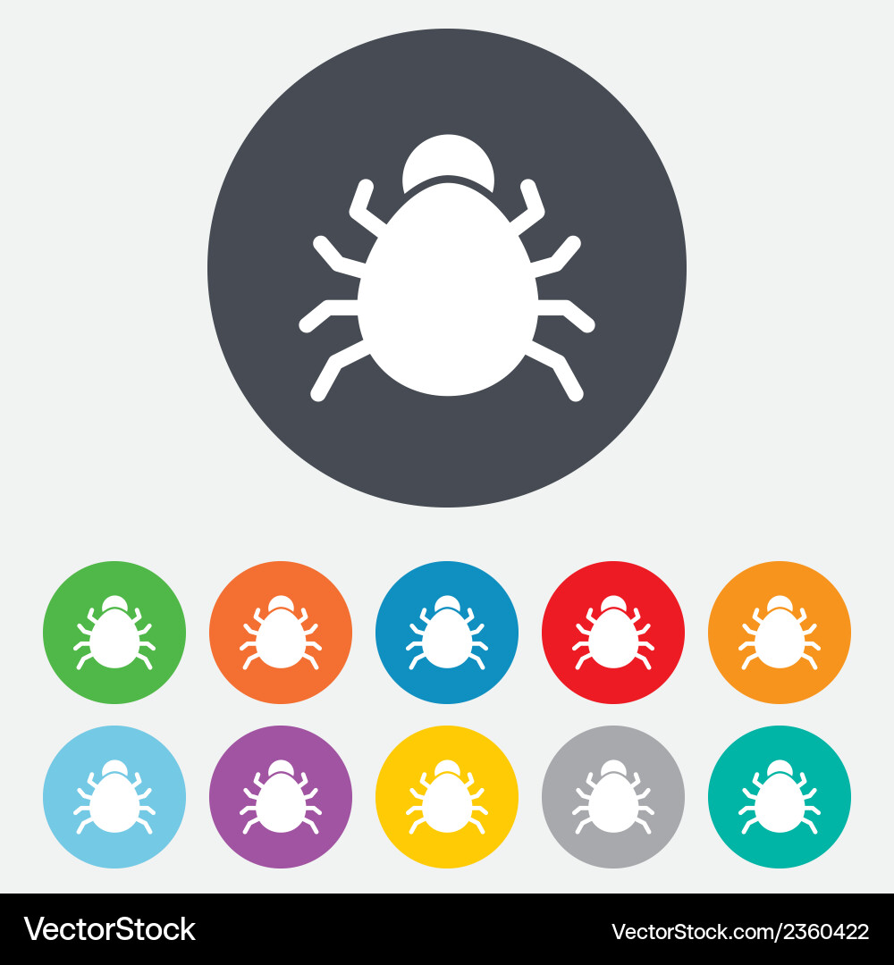 Bug sign icon virus symbol software error vector image