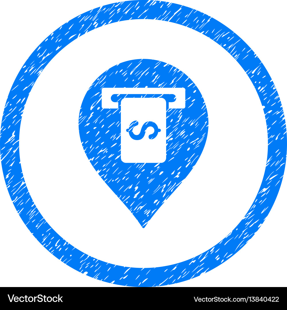 Cash terminal pointer rounded grainy icon Cash terminal pointer rounded grainy icon vector image