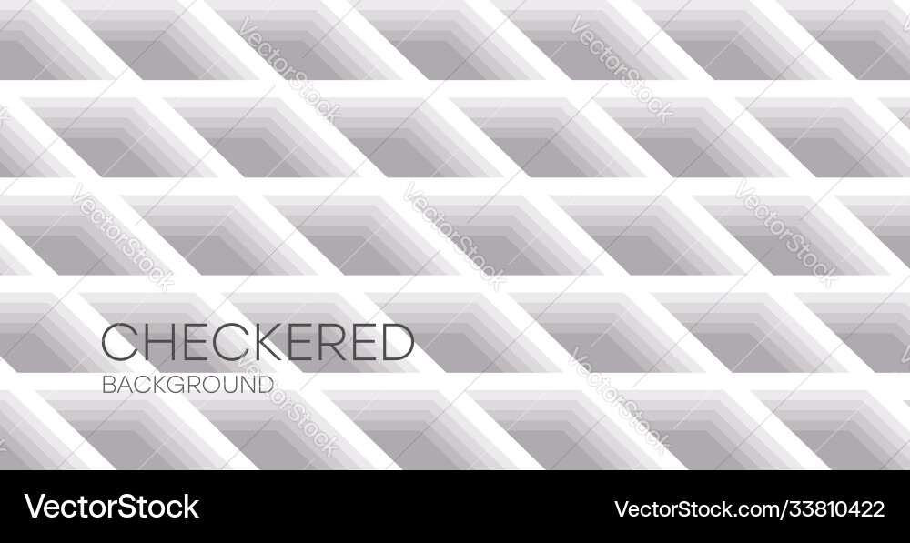 Checkered background in angular perspective vector image