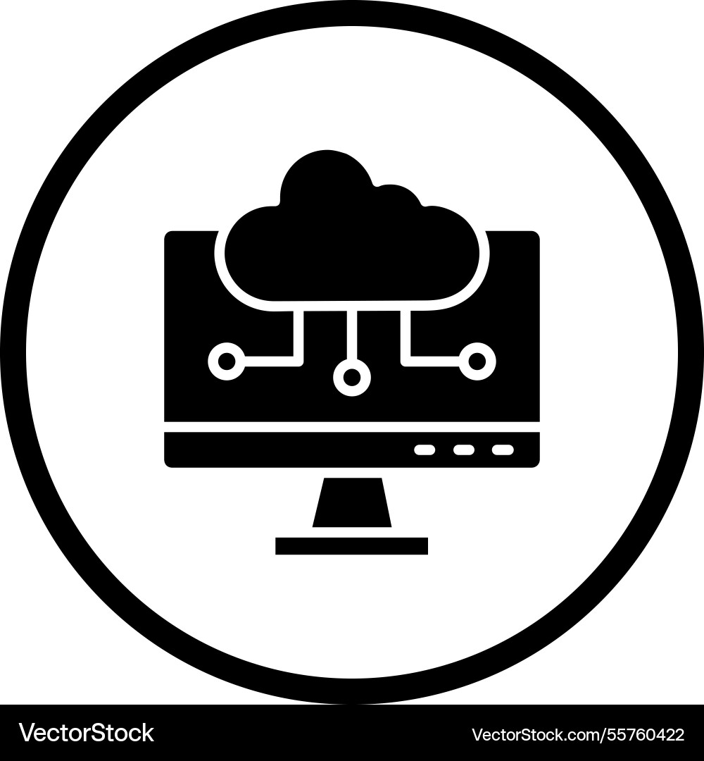 Cloud computing icon design vector image