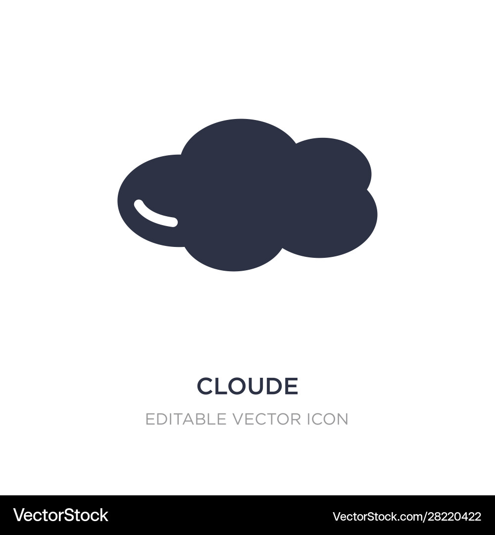 Cloude icon on white background simple element vector image