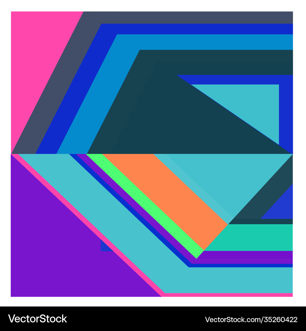 Colorful geometric and curve background pattern Vector Image