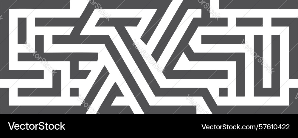 Complex maze pattern intricate puzzle design vector image