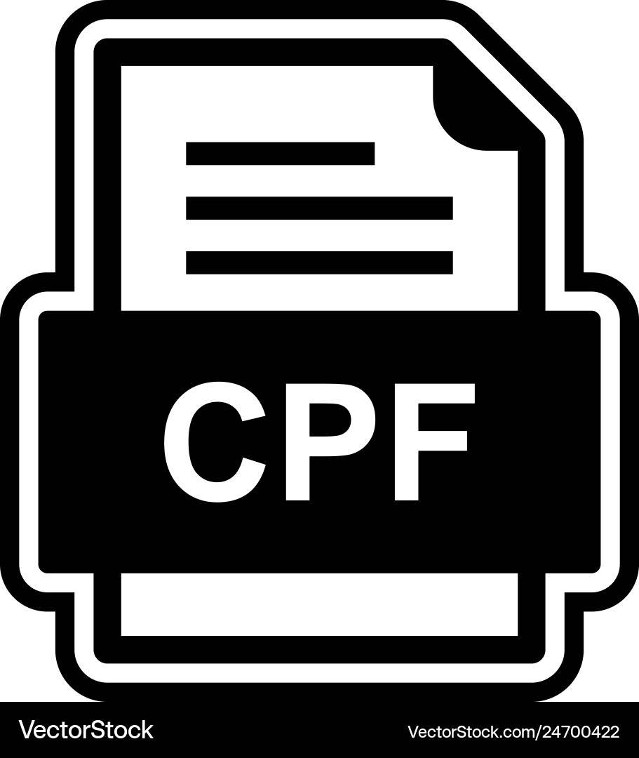 Cpf file document icon vector image