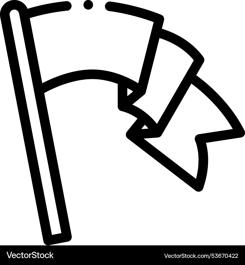 Flag icon thin linear style design isolated Flag icon thin linear style design isolated Vector Image