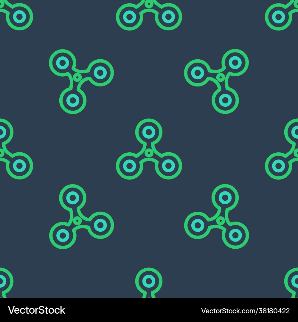 Line fidget spinner icon isolated seamless pattern Vector Image