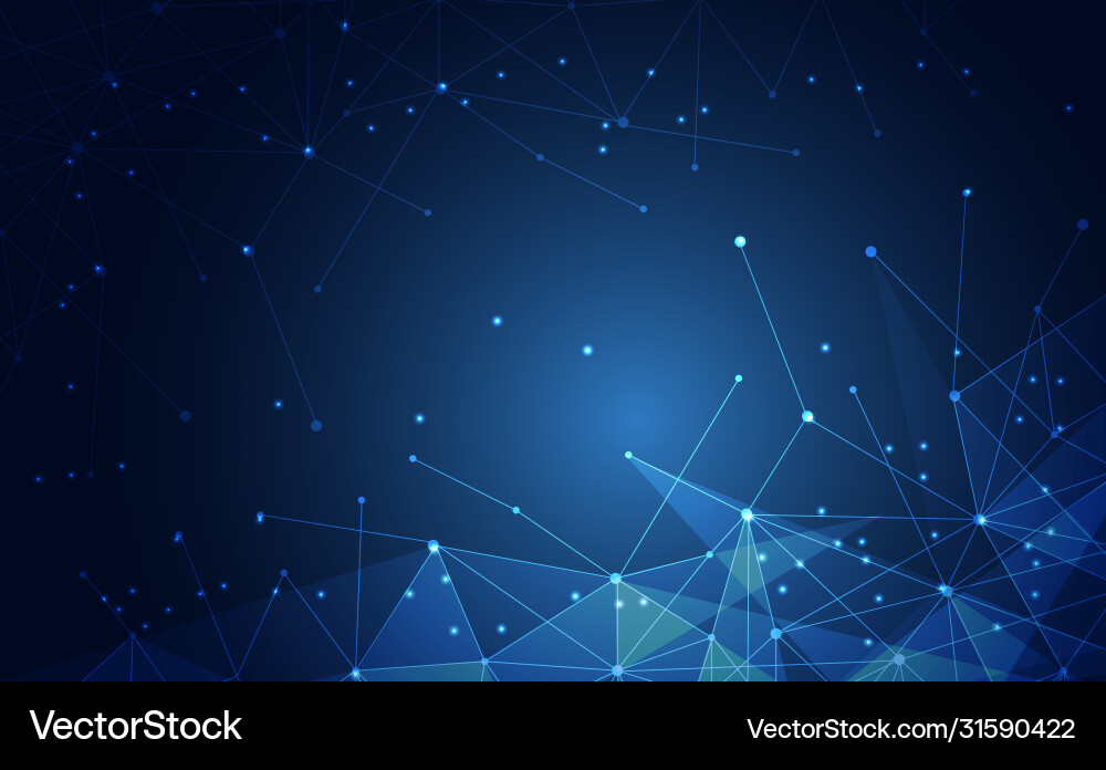 Modern abstract network science connection vector image