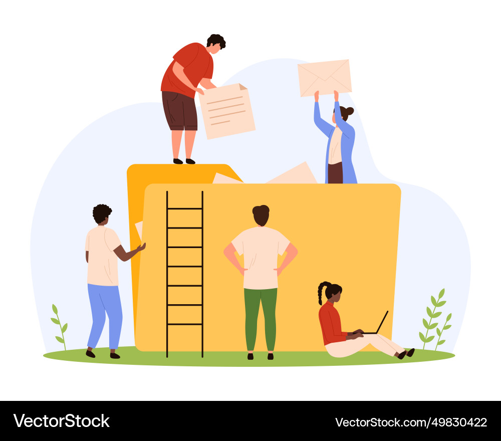 Organization management and data storage tiny Organization management and data storage tiny vector image