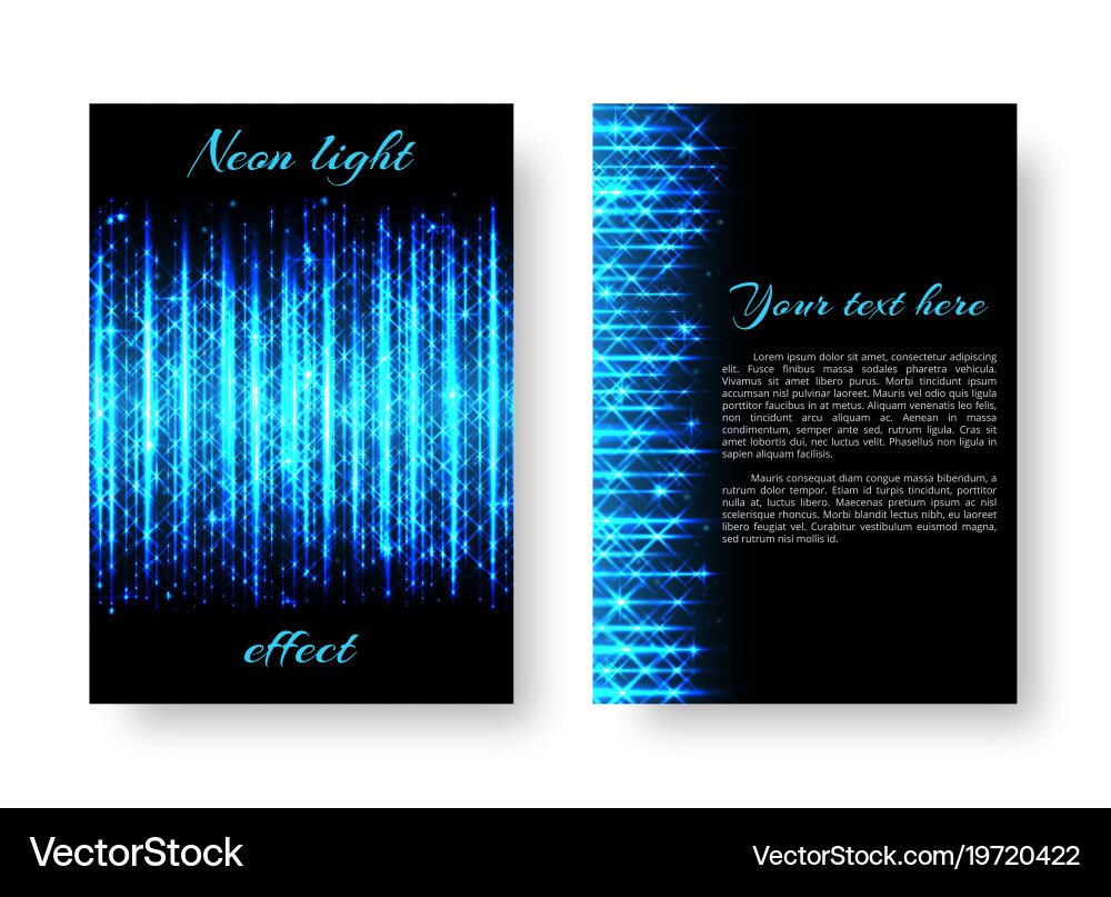 Rectangular catalog with neon light Royalty Free Vector