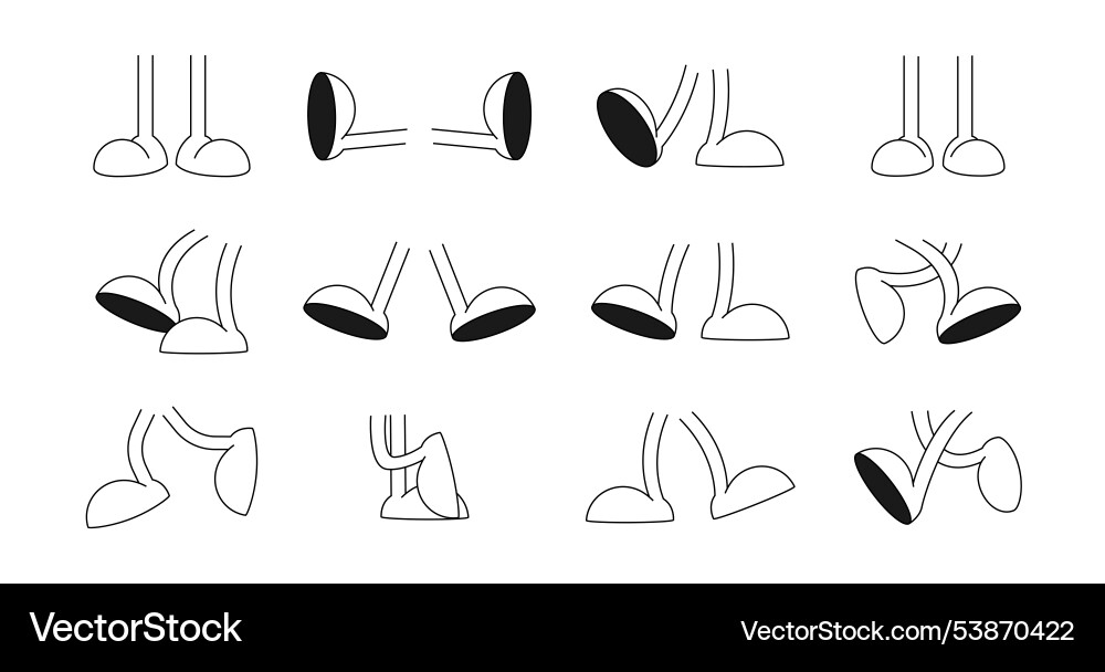 Retro cartoon legs comical Retro cartoon legs comical vector image