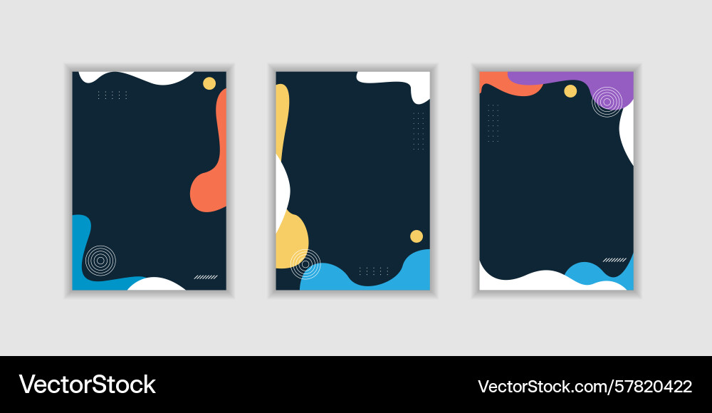 Set colorful abstract geometric wave pattern Set colorful abstract geometric wave pattern vector image