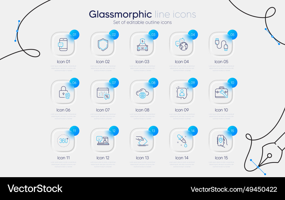 Set of shield tool case and world communication Set of shield tool case and world communication vector image