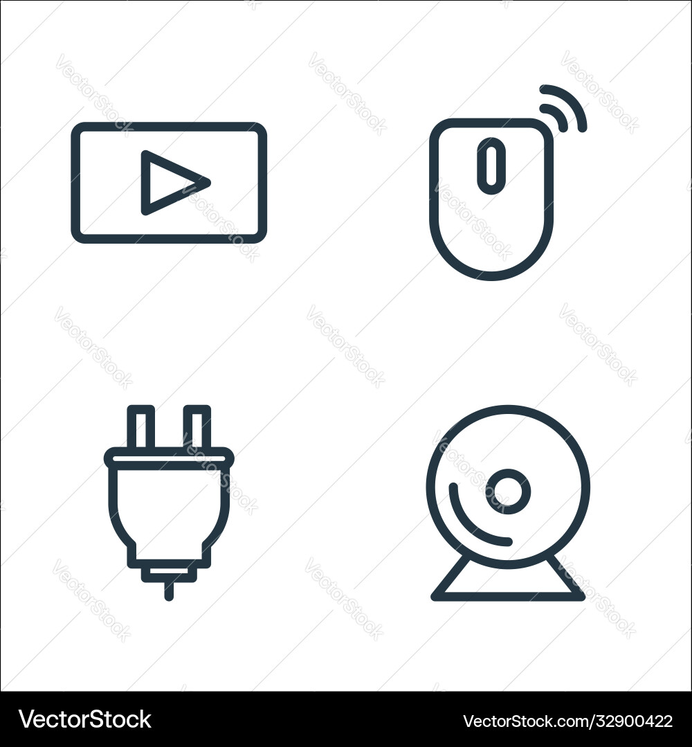 Technology line icons linear set quality Technology line icons linear set quality Vector Image