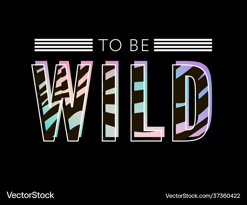 Trend wild zebra element with tiger signs believe Vector Image